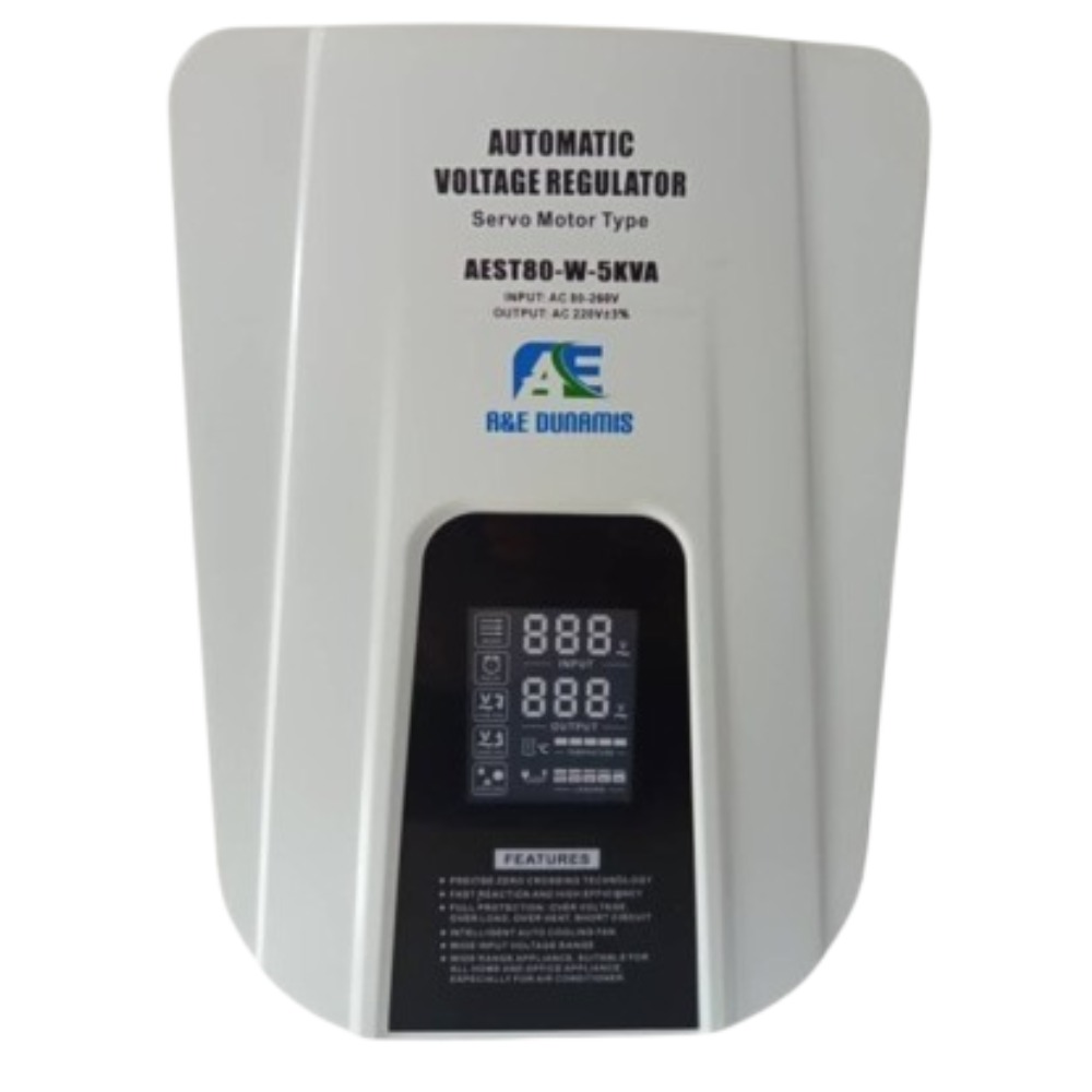 A&E Dunamis 5KVA Single-Phase Servo 80-280V Voltage Stabilizer.