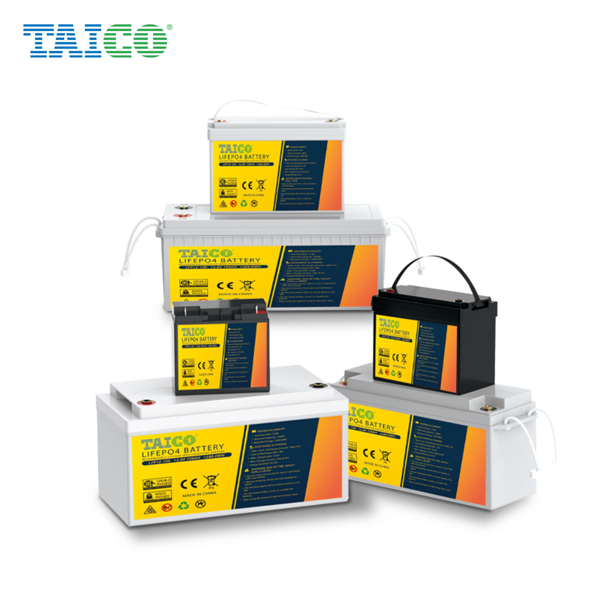 Taico 12~24V~48V LiFePO₄ Battery